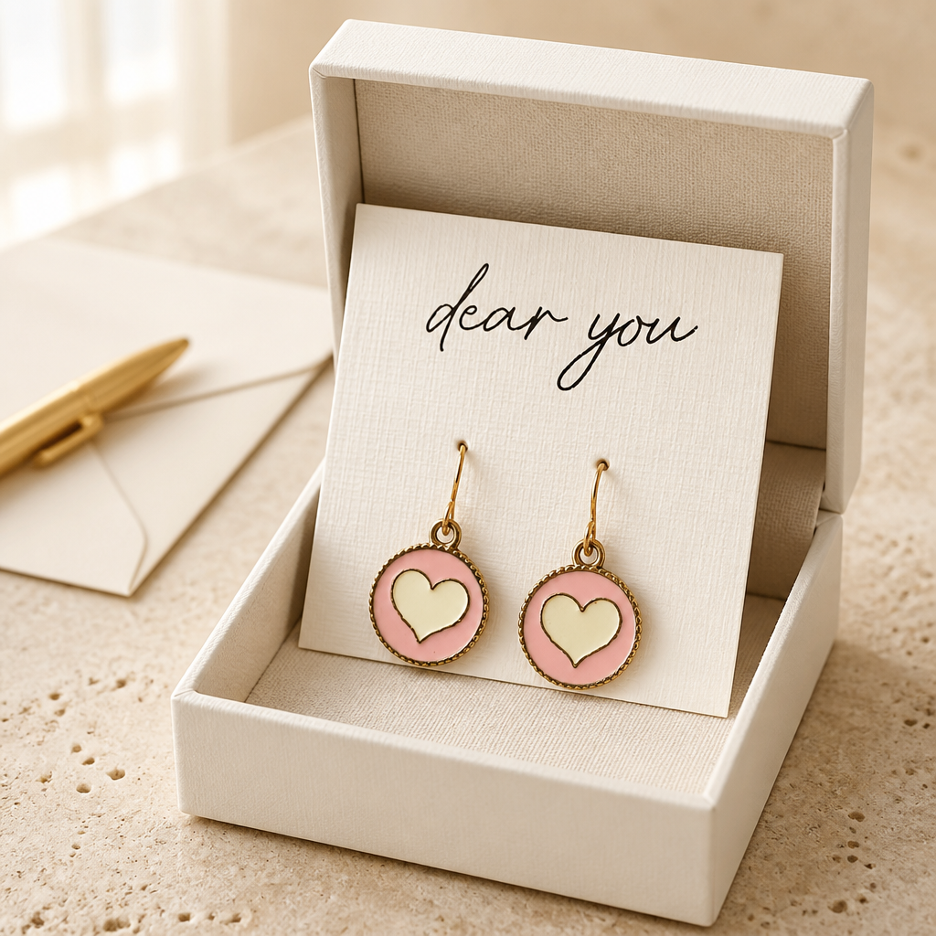 Pastel heart earrings