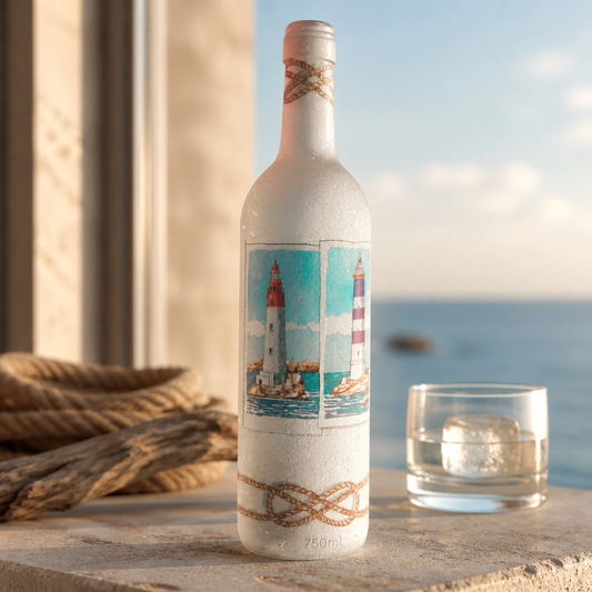 Lighthouse bottle art