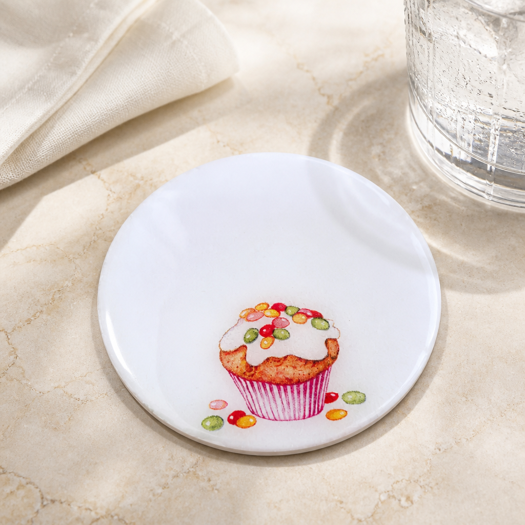 Cupcake resin coasters