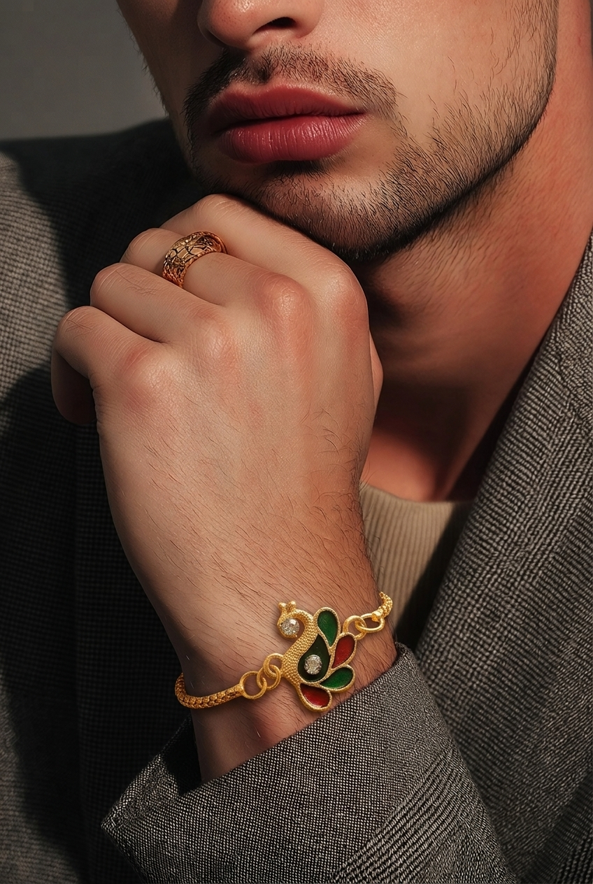 Peacock bracelet