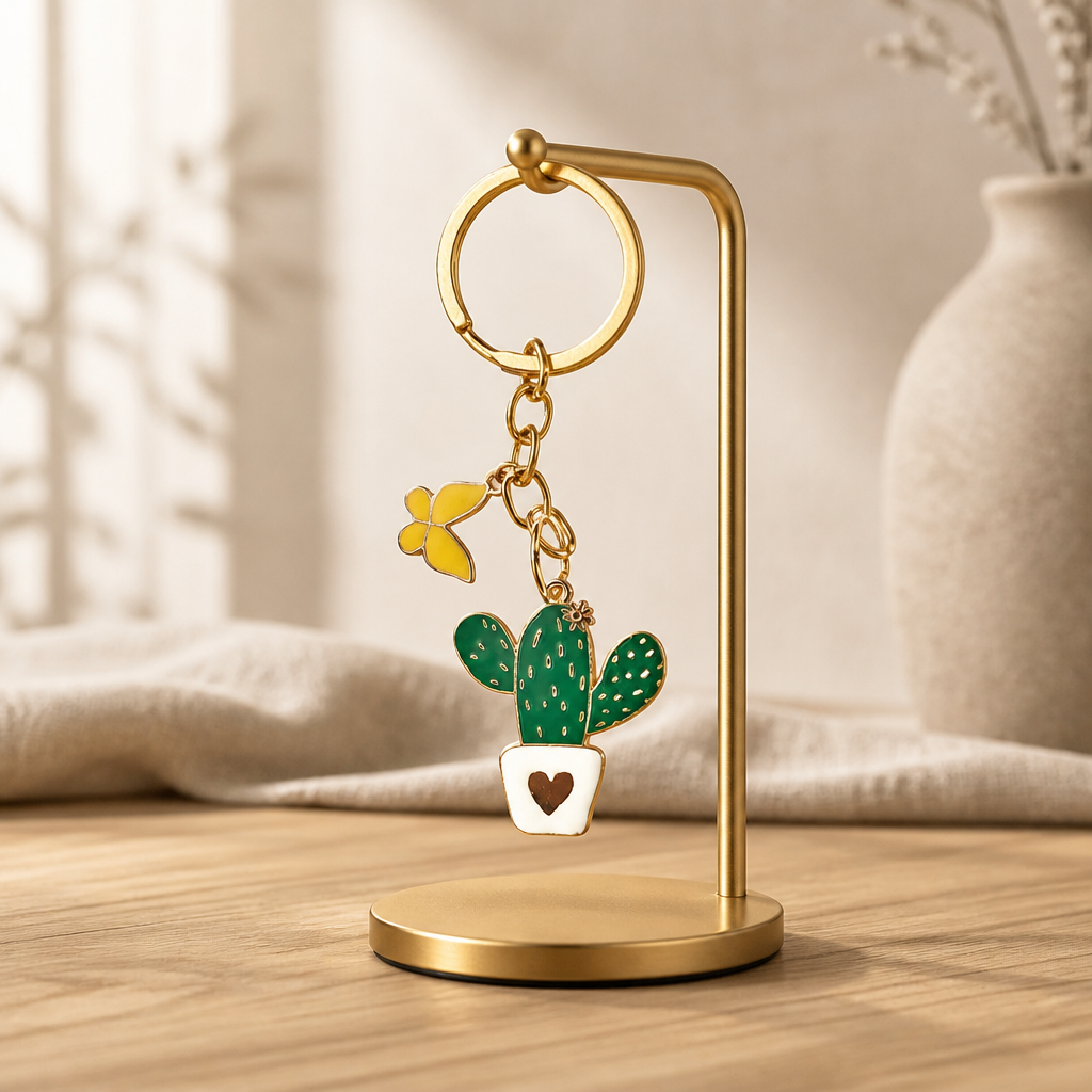 Cactus keyring