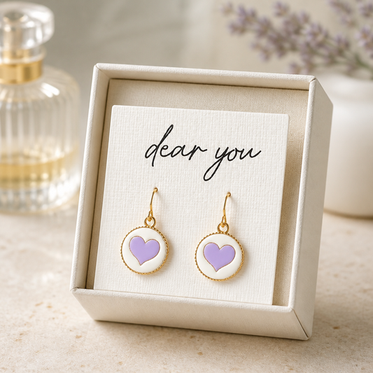 Pastel heart earrings