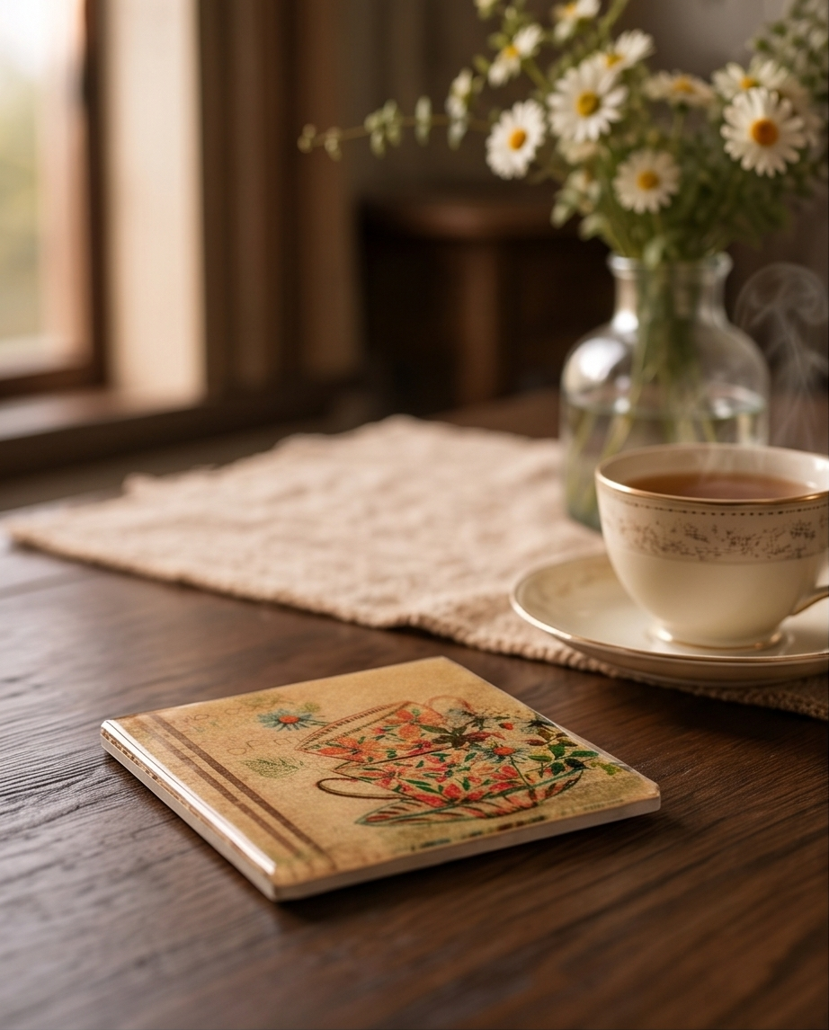 Tea time resin coasters