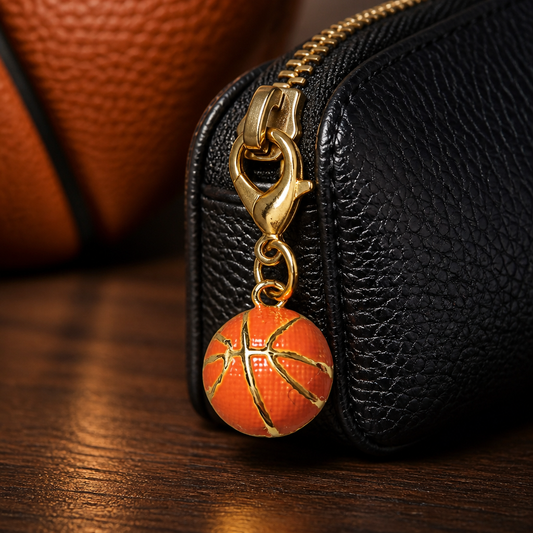 Basketball wallet charm