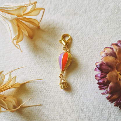 Hot air balloon bag charm