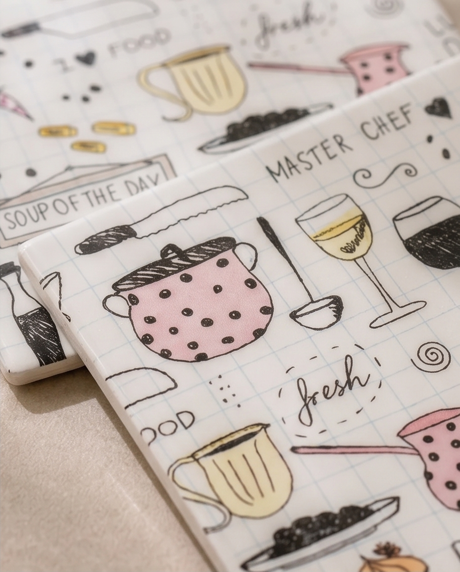 Kitchen essentials resin coasters