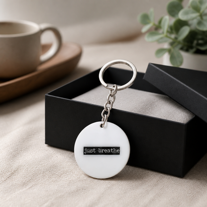 Just breathe keyring