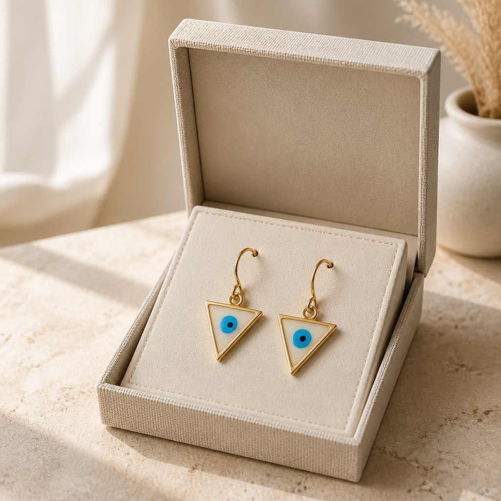 Evil eye earrings