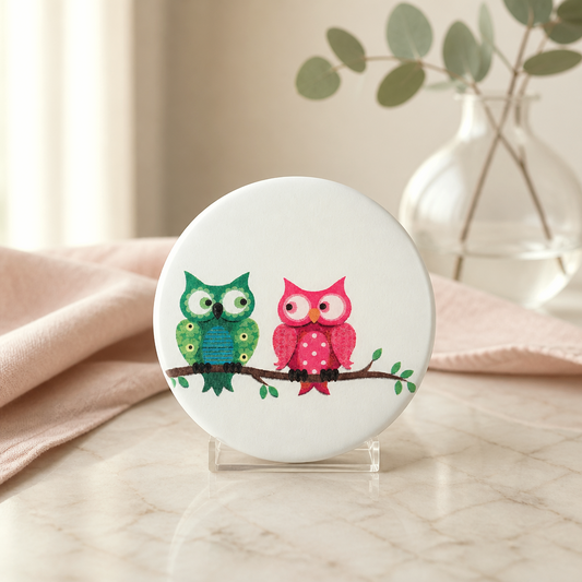 Owl resin coasters