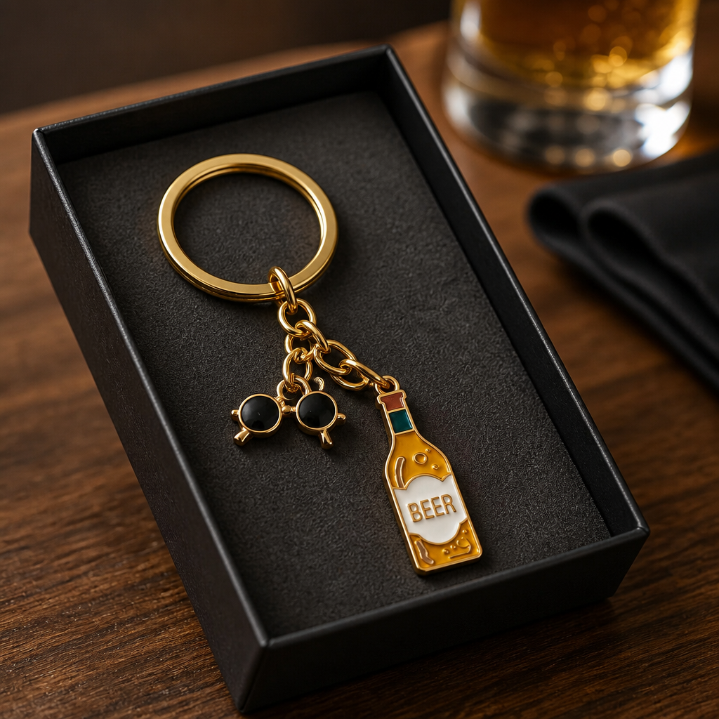 Beer chugger keyring