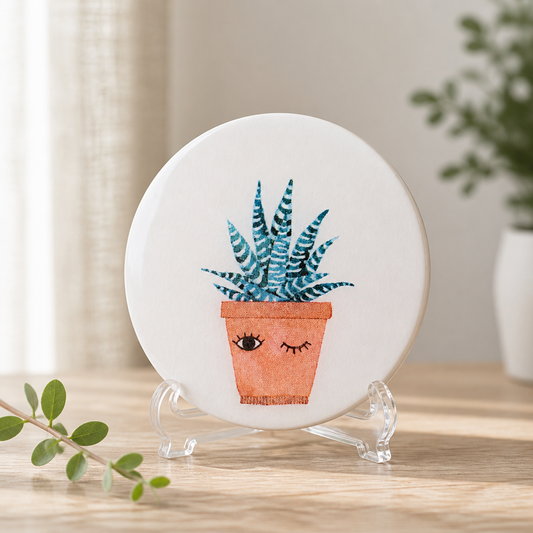 Plant resin coasters