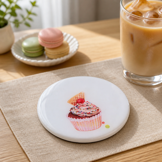 Cupcake resin coasters