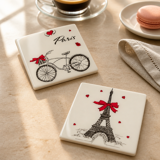 Paris resin coasters