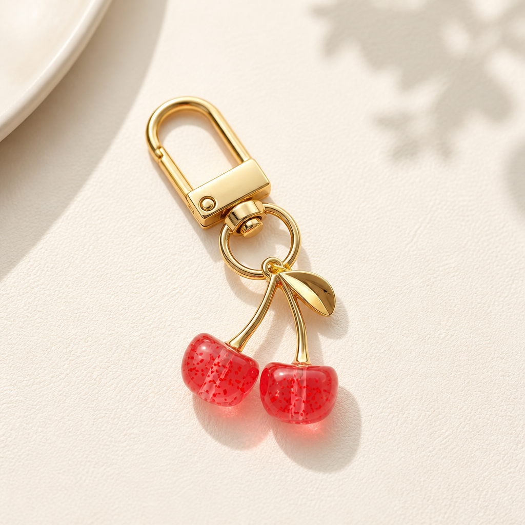 Cherry bag charm