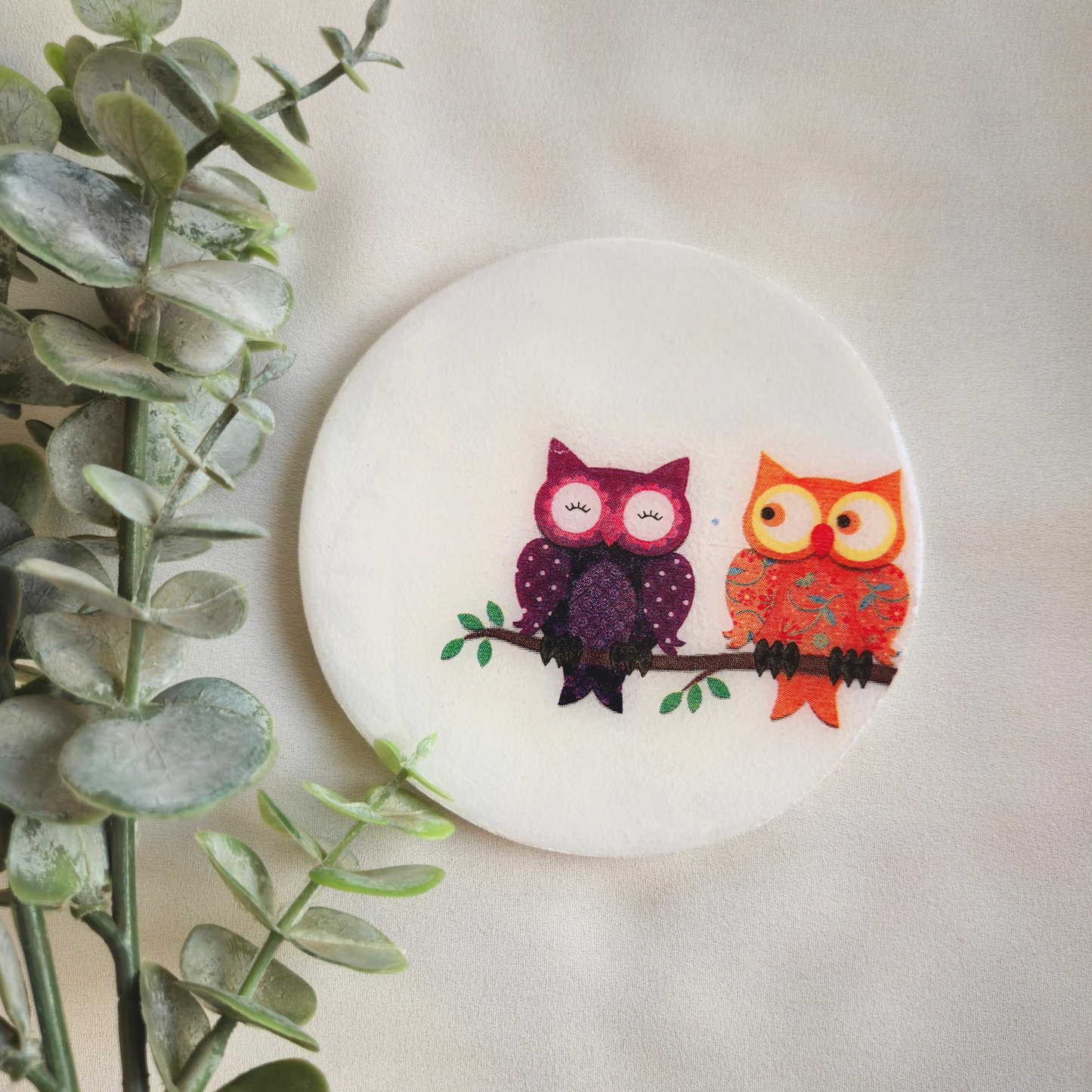 Owl resin coasters