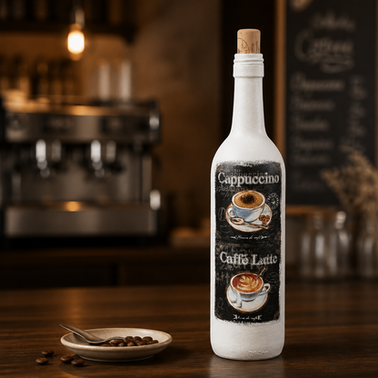 Coffee bottle art