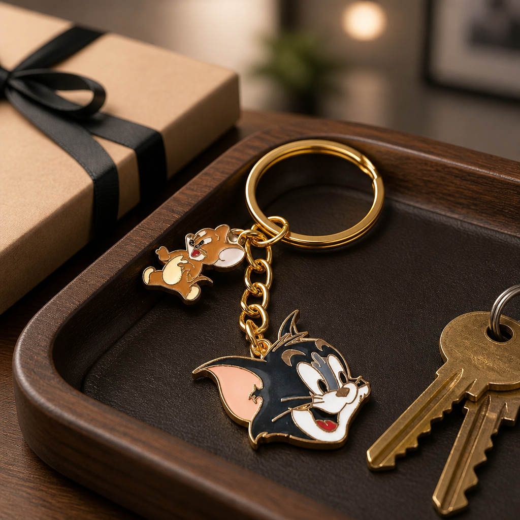 Tom & Jerry keyring