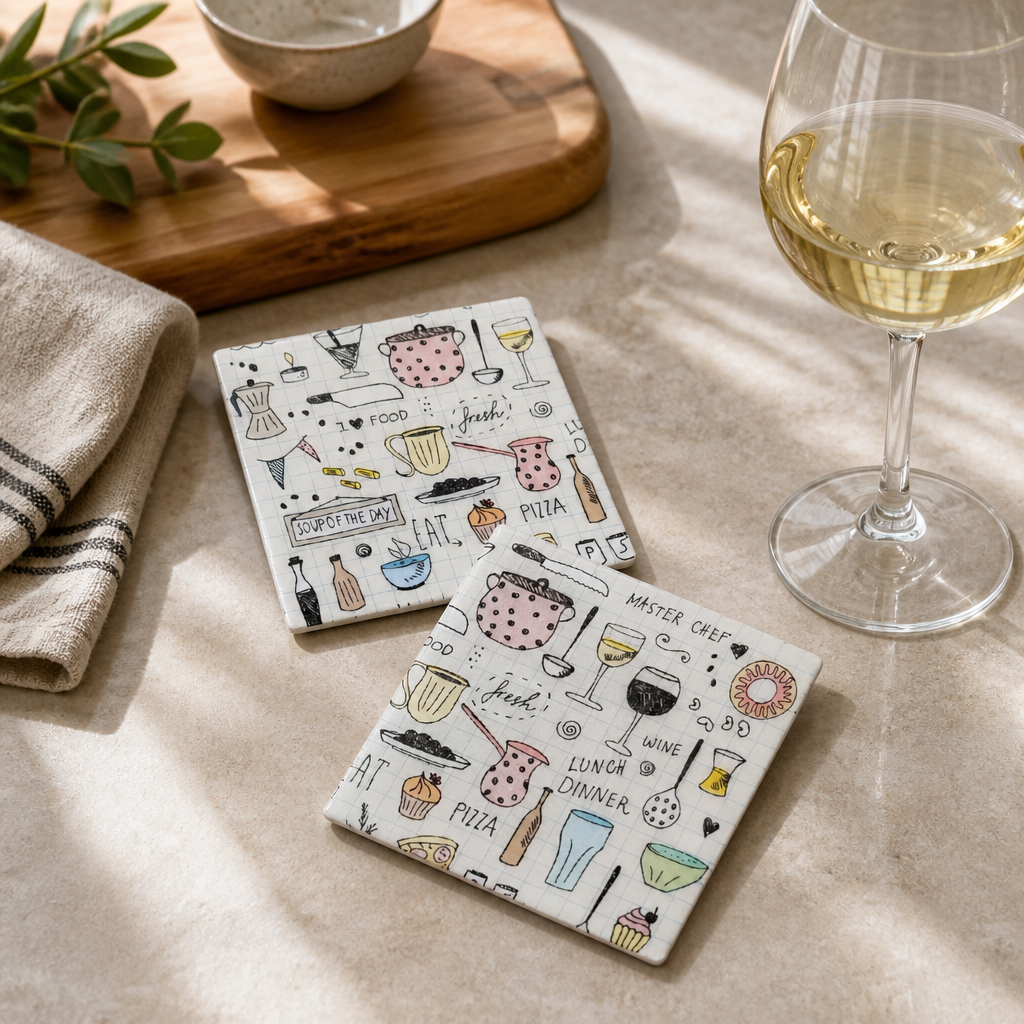 Kitchen essentials resin coasters