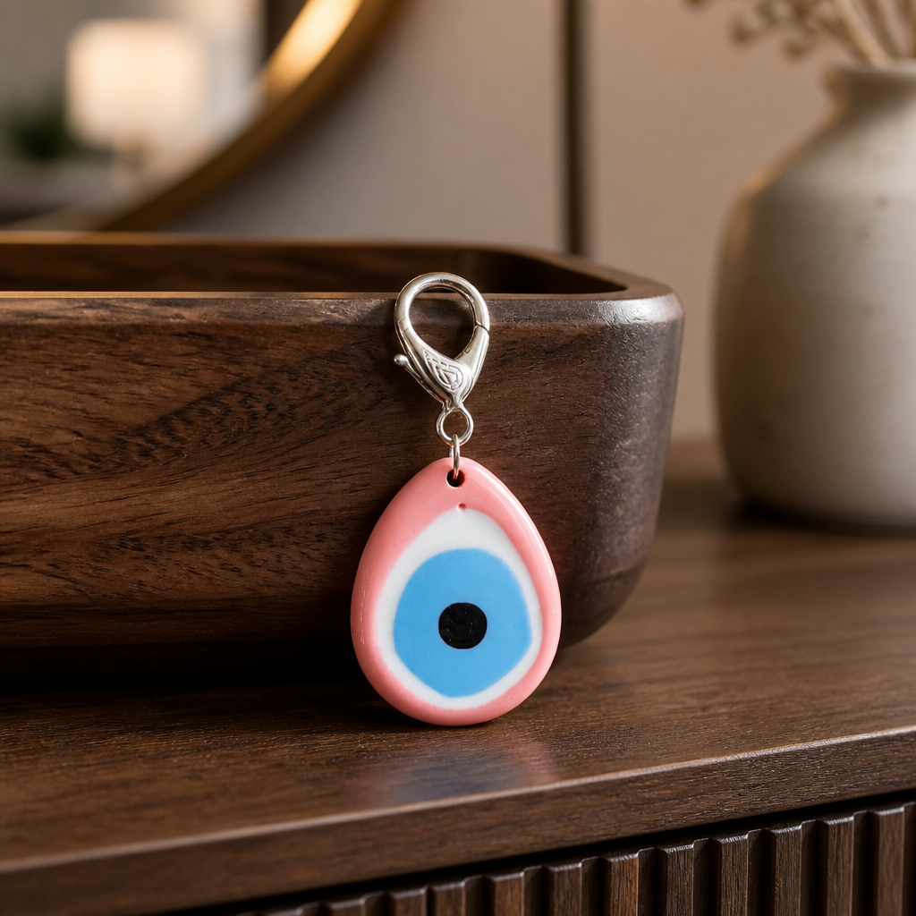 Evil eye bag charm