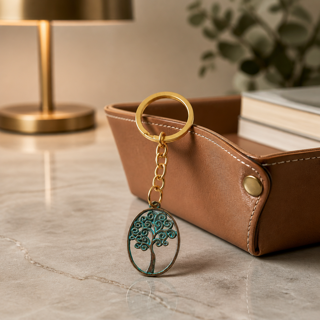 Tree of life keyring