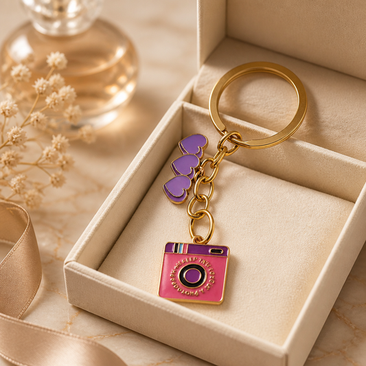 Insta girl keyring