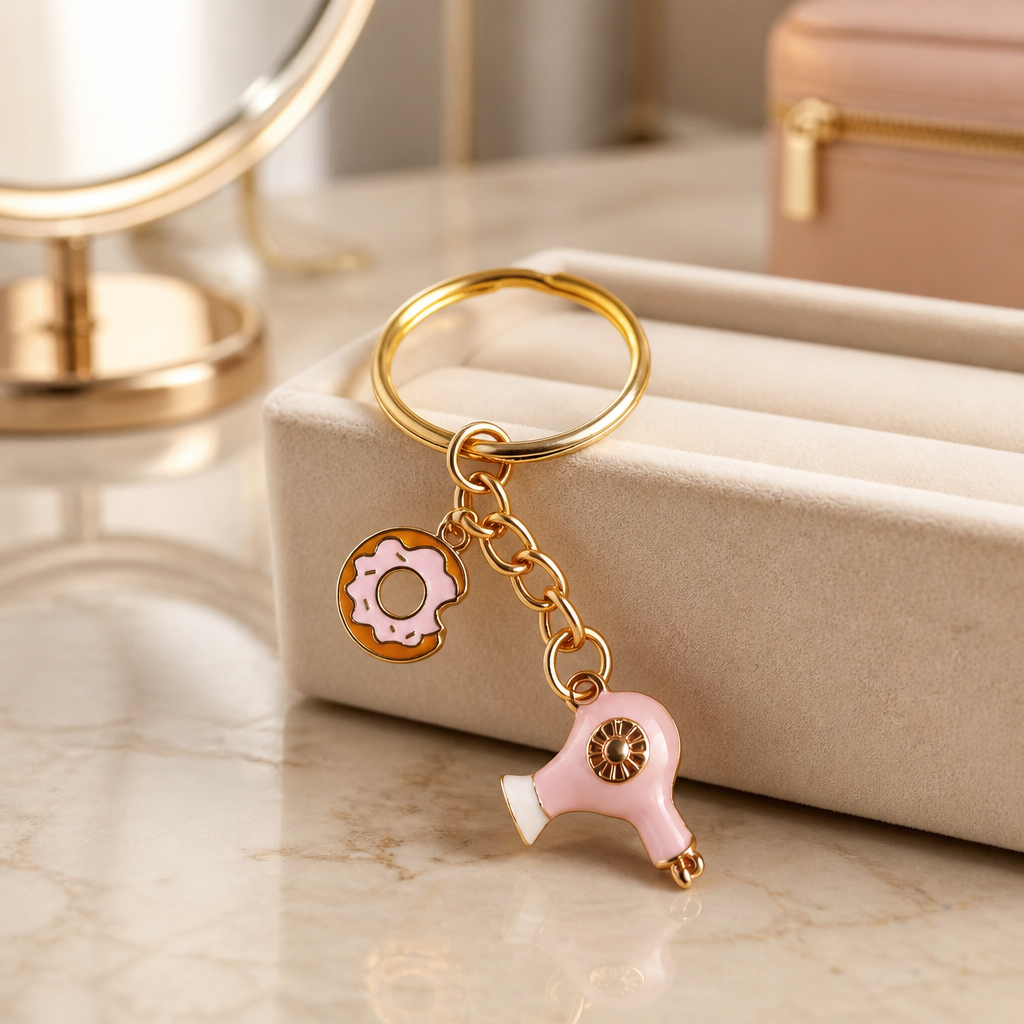 Barbiecore keyring