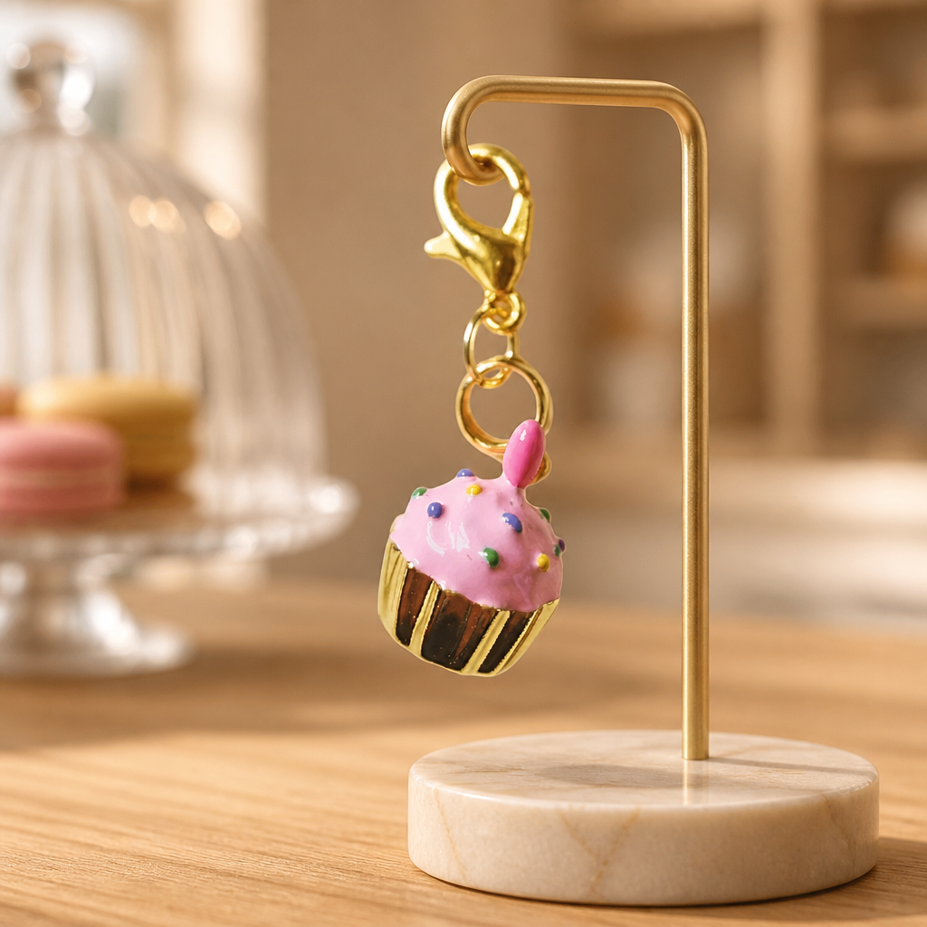 Cupcake bag charm