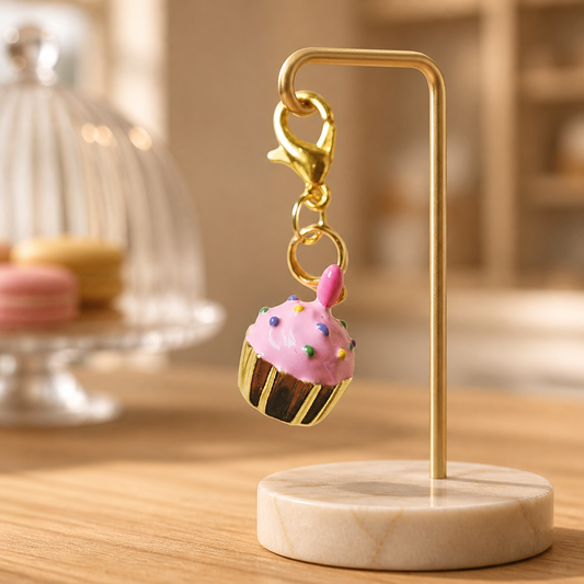 Cupcake bag charm