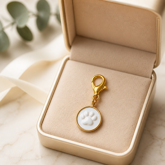 Dog paw wallet charm