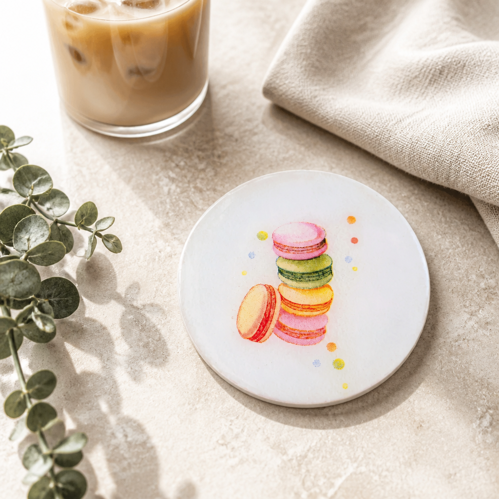 Macaron resin coasters