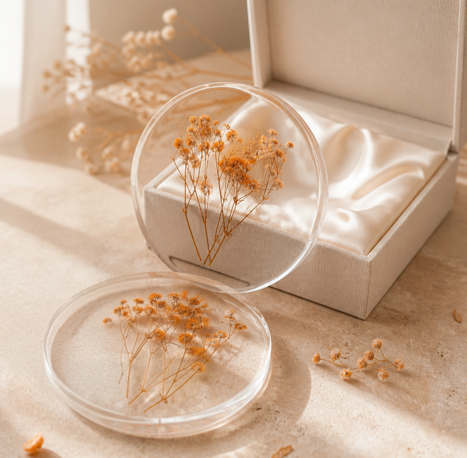 Gypsy resin coasters