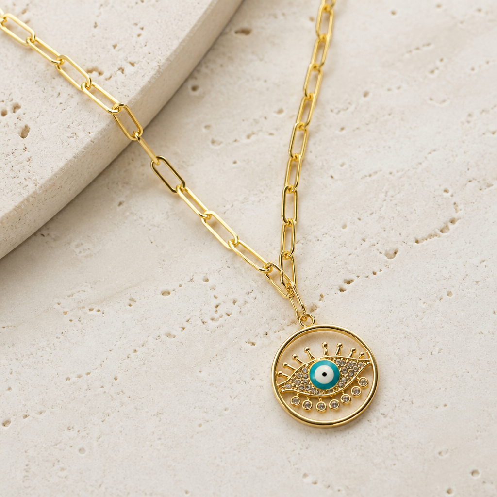 Evil eye locket
