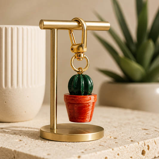 Succulent plant bag charm