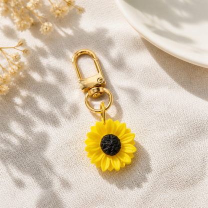 Sunflower bag charm