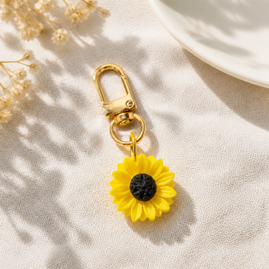 Sunflower bag charm