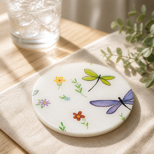 Fireflies resin coasters