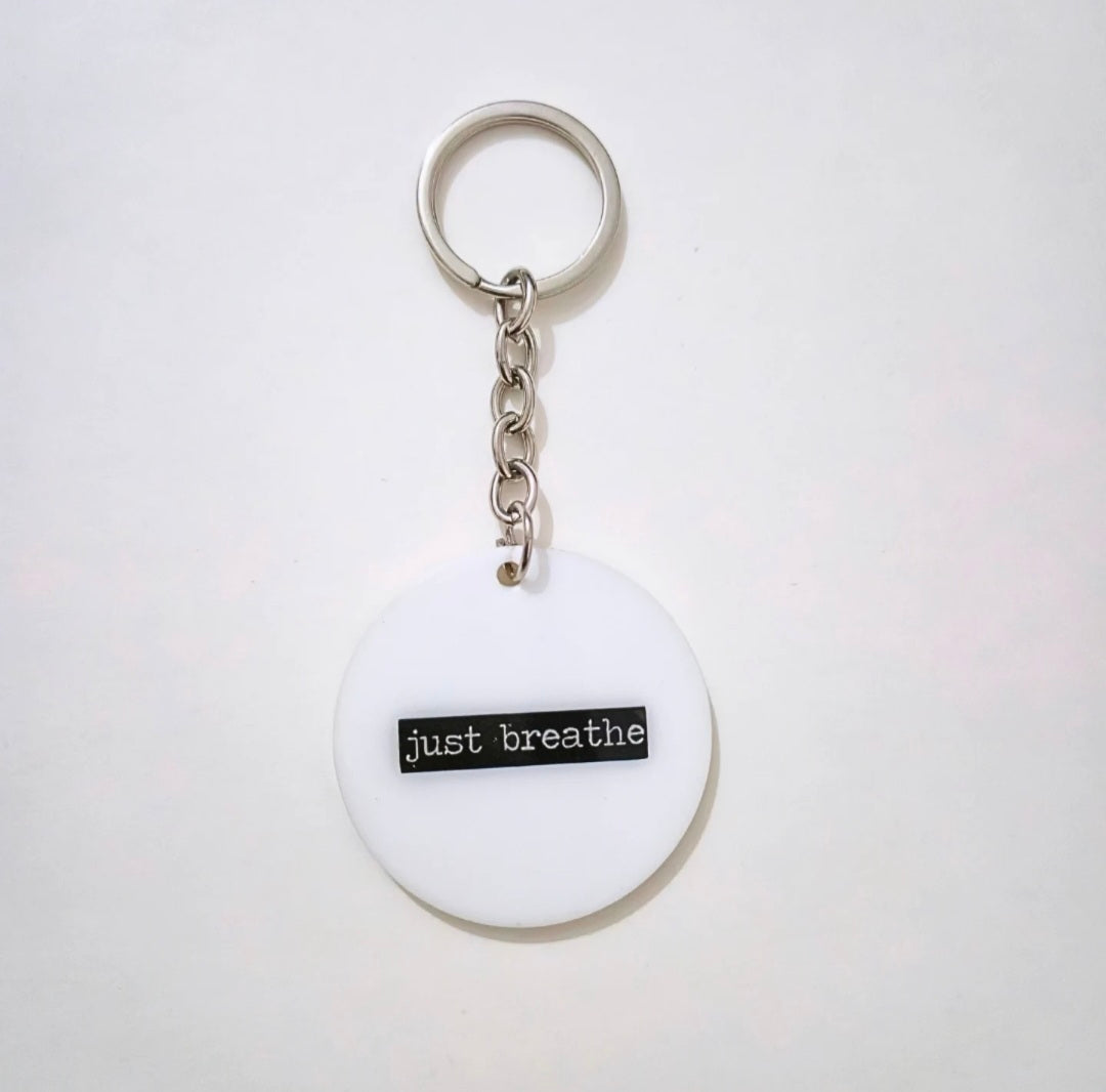 Just breathe keyring