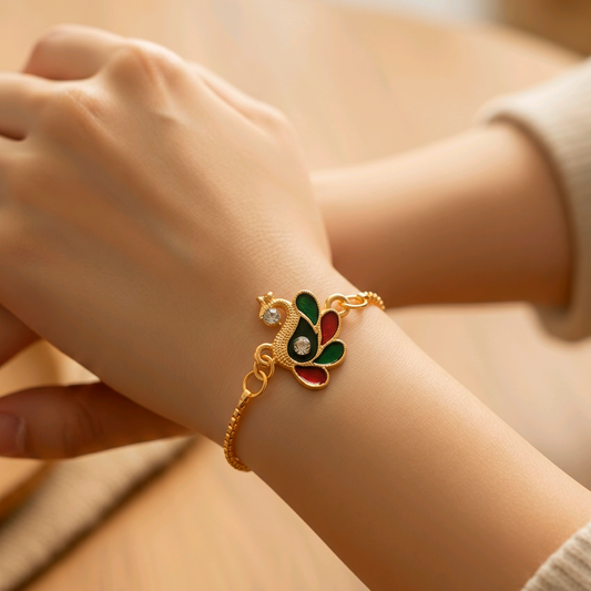 Peacock bracelet