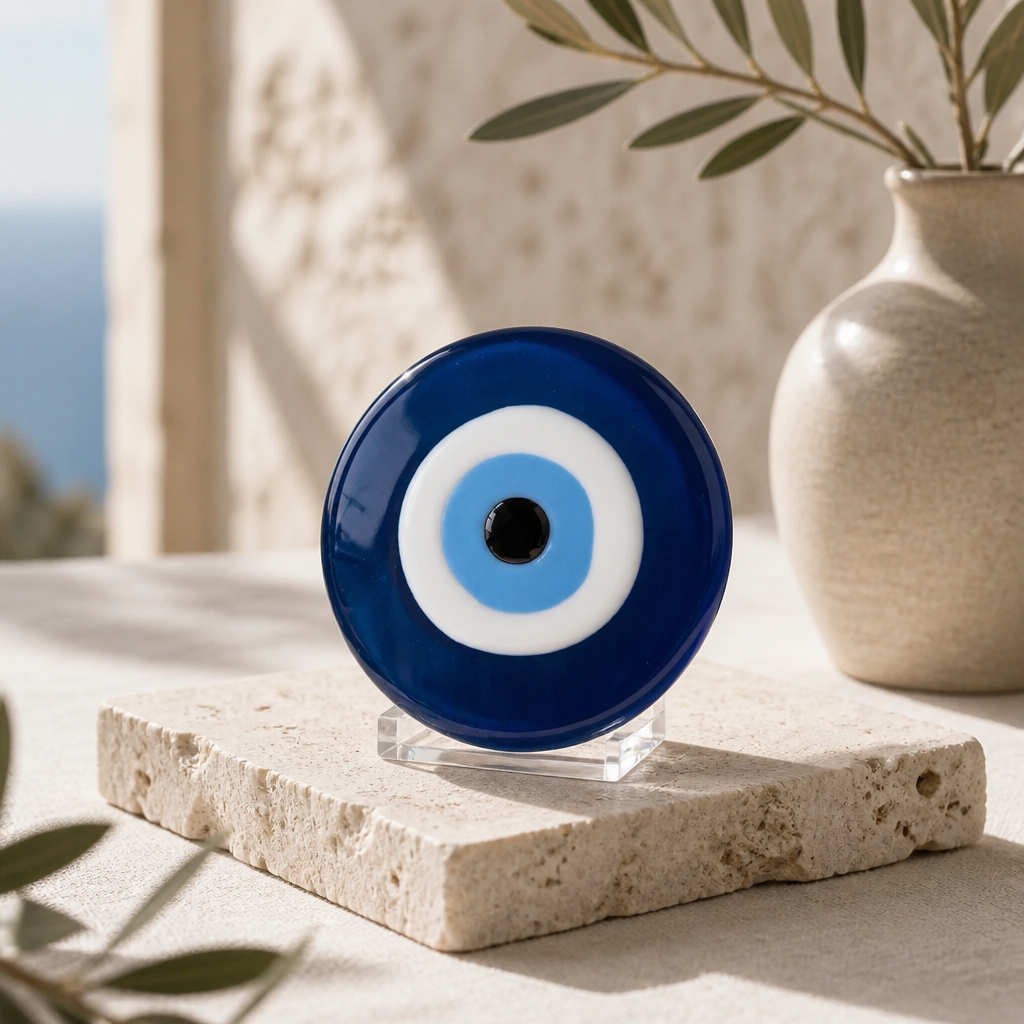 Evil eye resin coasters