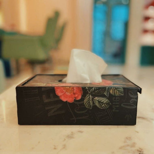 Red rose tissue box