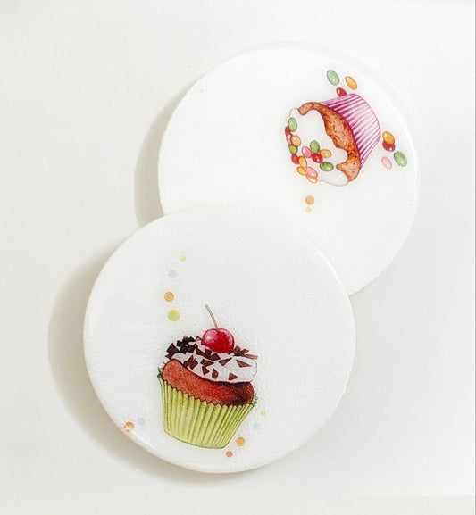 Cupcakes resin coasters
