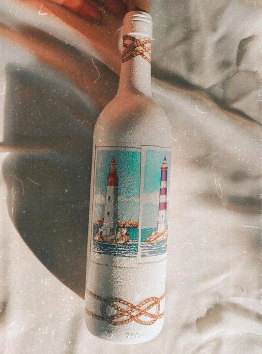 Lighthouse bottle art