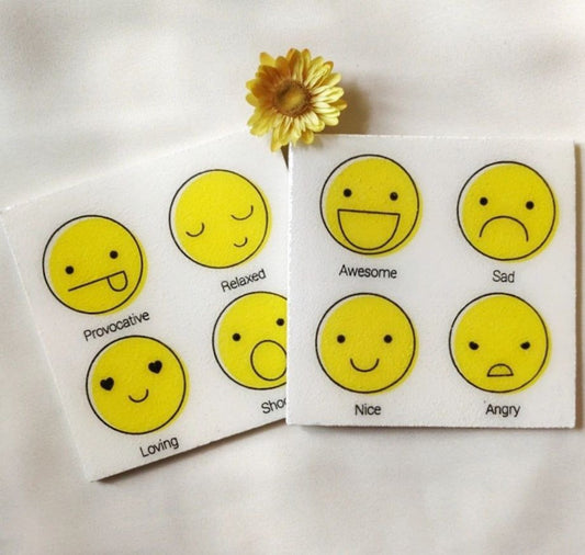 Emoji resin coasters